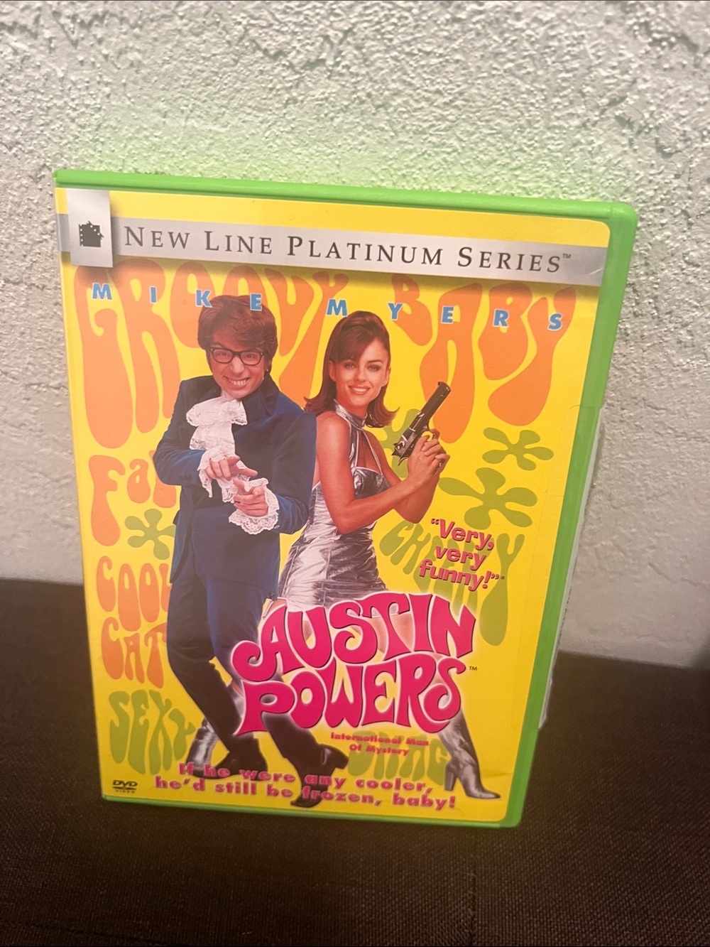 #2452**Austin Powers DVD - Bright Yellow & Pink Cover